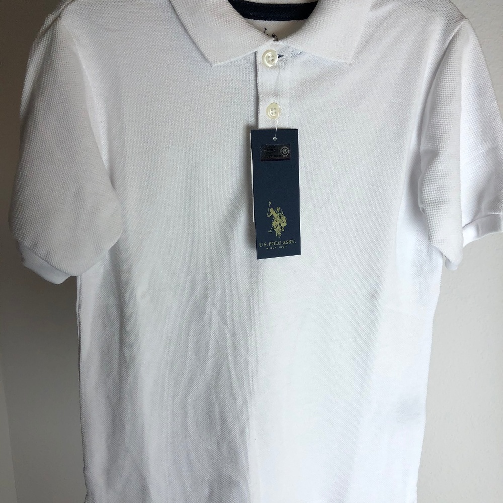Brand New Short Sleeve Polo Shirt White (Small)